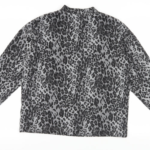 Marks and Spencer Grey Animal Print Blouse UK 12 Woman