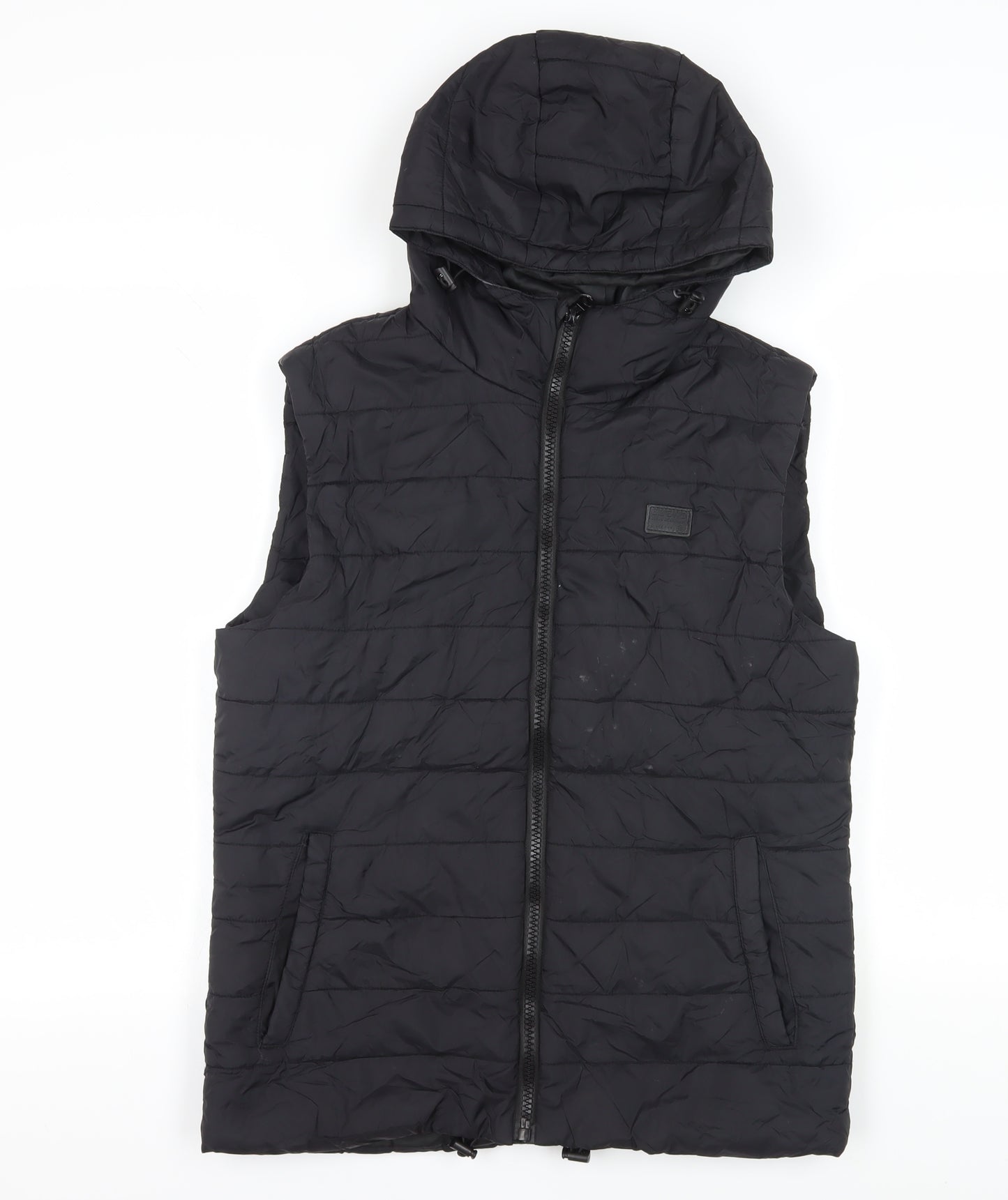 Blend Men's Black Puffer Waistcoat - Size M