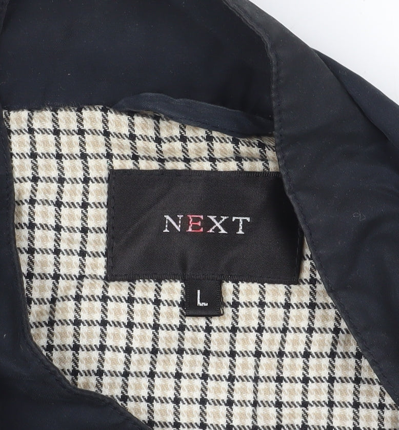 Next Men's Black Bomber Jacket L Classic Style