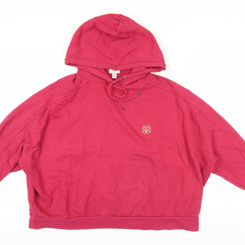 River Island Women’s Pink Pullover Hoodie, Size L