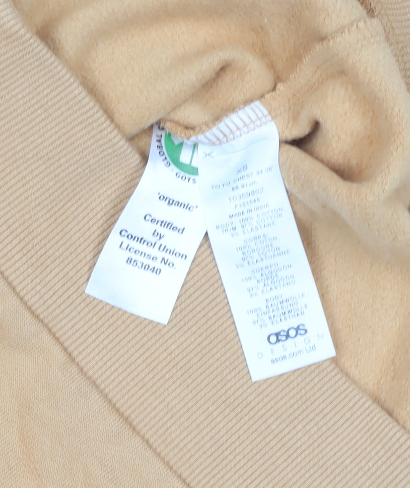 ASOS DESIGN Women’s Beige XS Pullover Sweatshirt