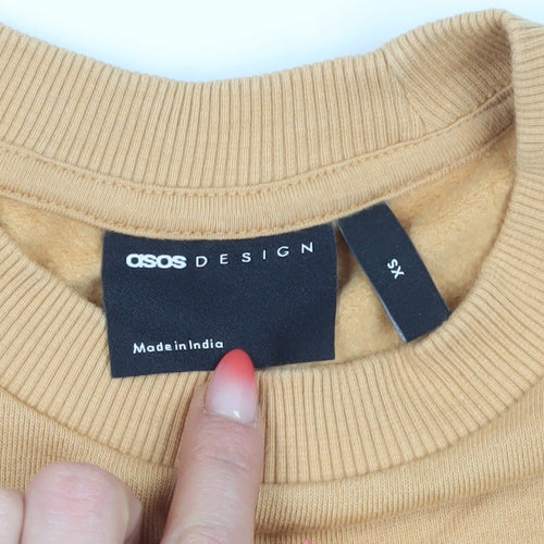 ASOS DESIGN Women’s Beige XS Pullover Sweatshirt