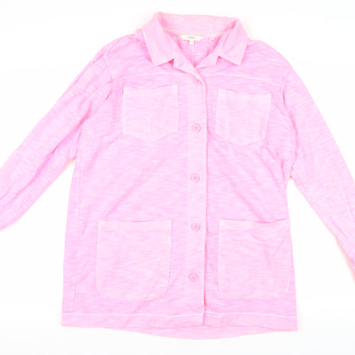 Next Women's Pink Button-Up Shirt, Size 14