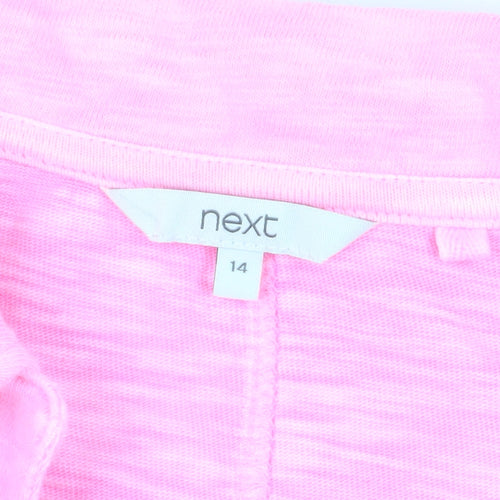 Next Women's Pink Button-Up Shirt, Size 14
