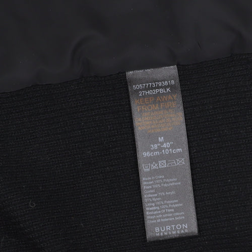 Burton Menswear Black Hooded Jacket Men's M