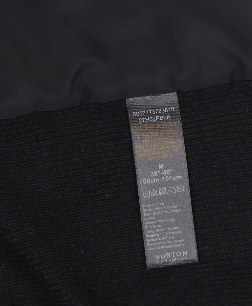 Burton Menswear Black Hooded Jacket Men's M