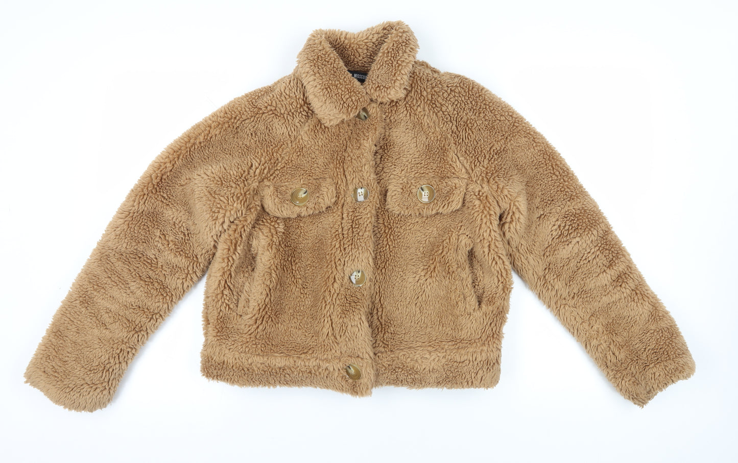 Missguided Women's Beige Bomber Jacket Size 8
