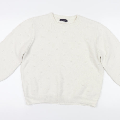 Marks and Spencer Women's Ivory Knit Jumper L