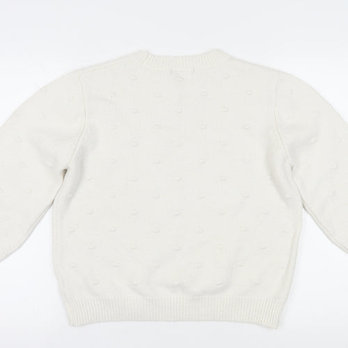 Marks and Spencer Women's Ivory Knit Jumper L