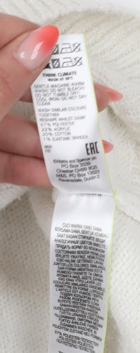 Marks and Spencer Women's Ivory Knit Jumper L