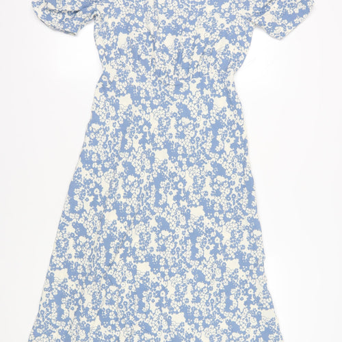 Marks and Spencer Women's Blue Floral Midi Dress