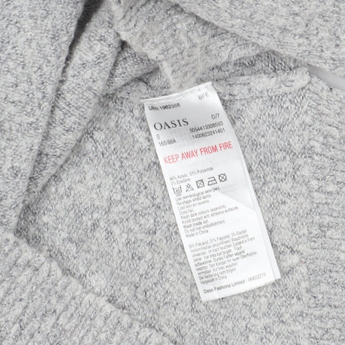 Oasis Women's Grey Pullover Jumper, S, Beaded Accents