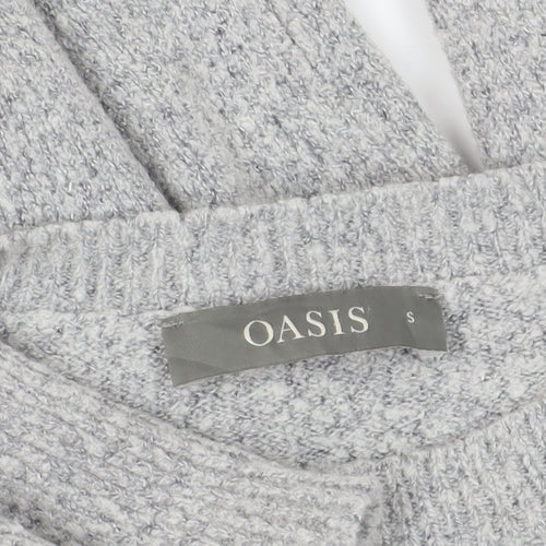 Oasis Women's Grey Pullover Jumper, S, Beaded Accents