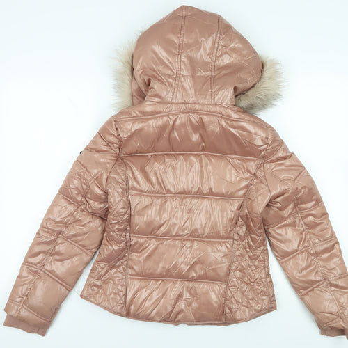 River Island Pink Puffer Jacket - Women's Size 10