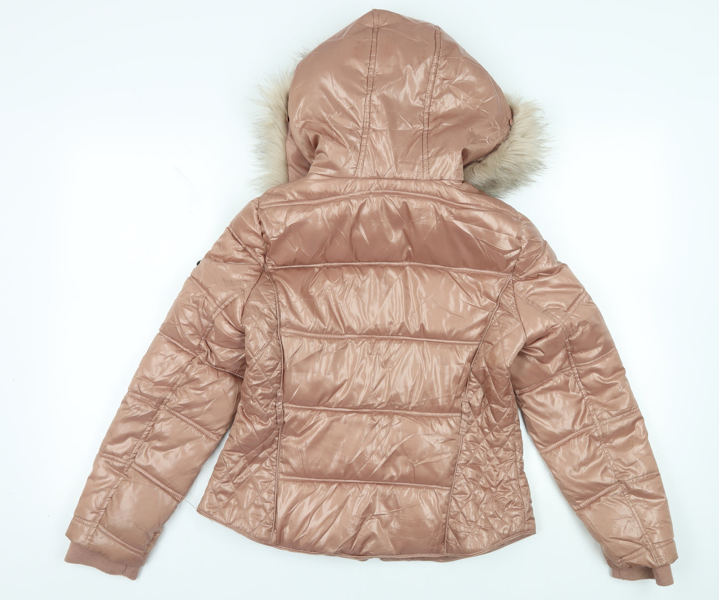 River Island Pink Puffer Jacket - Women's Size 10