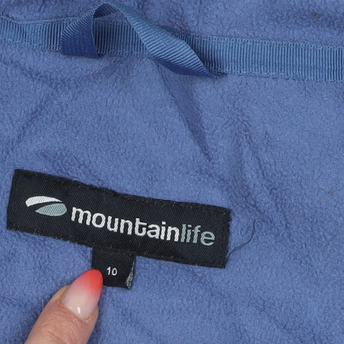 Mountain Life Women's Blue Fleece Jacket Size 10