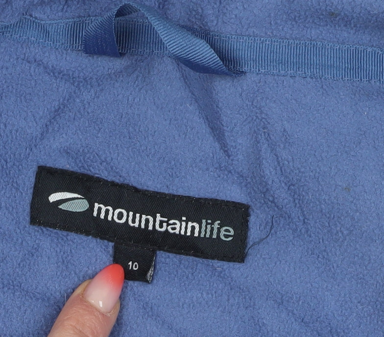 Mountain Life Women's Blue Fleece Jacket Size 10