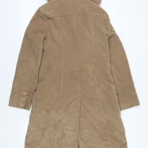 French Connection Women's Brown Hooded Rain Coat Size 10