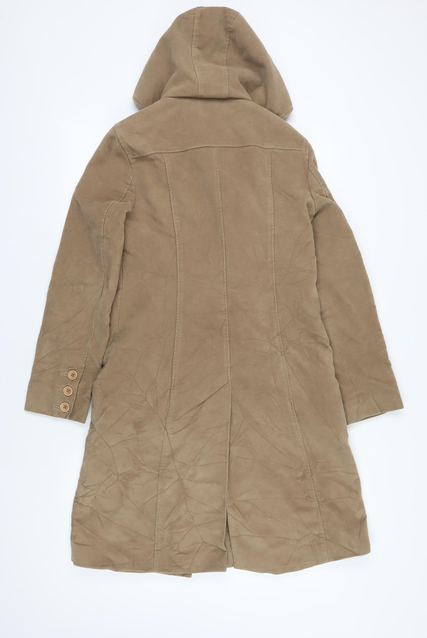 French Connection Women's Brown Hooded Rain Coat Size 10