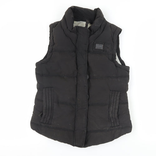 Superdry Black Padded Gilet Waistcoat M