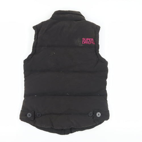 Superdry Black Padded Gilet Waistcoat M