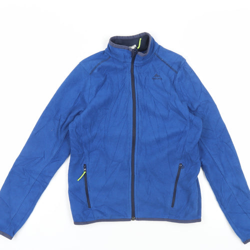 Decathlon Boys Blue Polyester Jacket 10-11Y - Full Zip Winter Casual