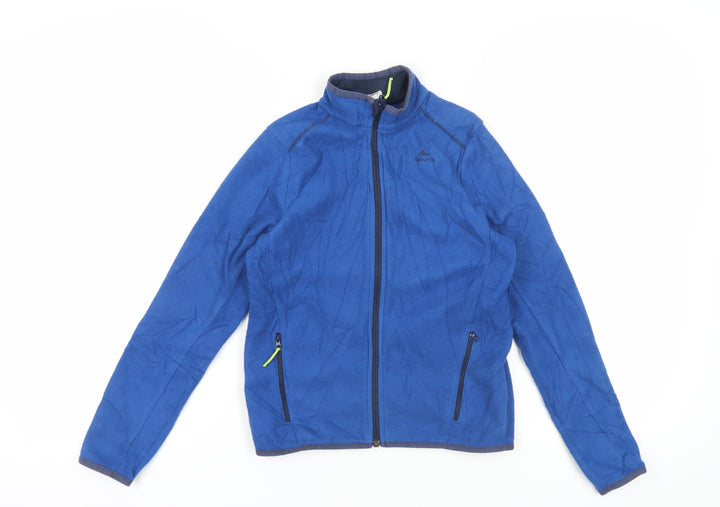 Decathlon Boys Blue Polyester Jacket 10-11Y - Full Zip Winter Casual
