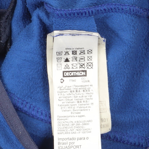 Decathlon Boys Blue Polyester Jacket 10-11Y - Full Zip Winter Casual