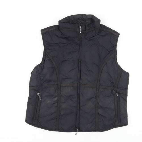 Sapphire Sky Black Gilet Women's M/L Casual Zip