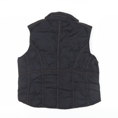Sapphire Sky Black Gilet Women's M/L Casual Zip