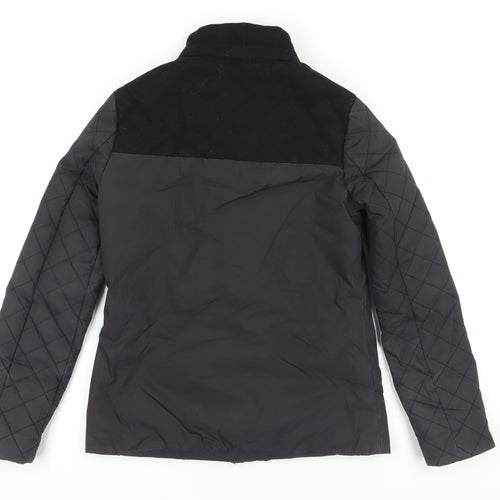 Jack Wills Women's Black Quilted Jacket, Size 6