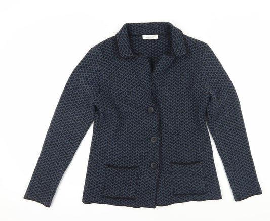 Cocogio Women's Blue Collared Cardigan Size 14