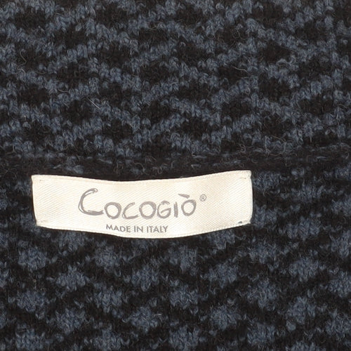 Cocogio Women's Blue Collared Cardigan Size 14