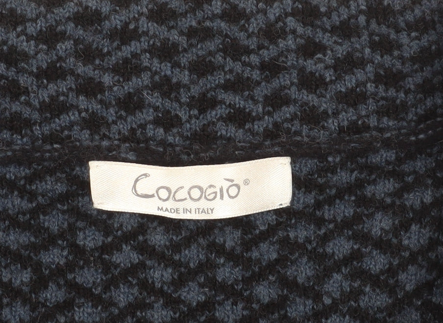 Cocogio Women's Blue Collared Cardigan Size 14