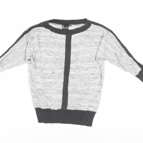 Firetrap Women's Grey Open-Knit Cardigan XS Casual