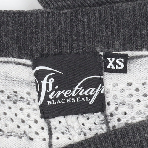 Firetrap Women's Grey Open-Knit Cardigan XS Casual