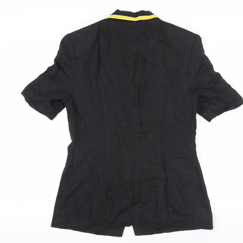 Barry Sherrard Women's Black Blazer Size 14 Linen Vintage