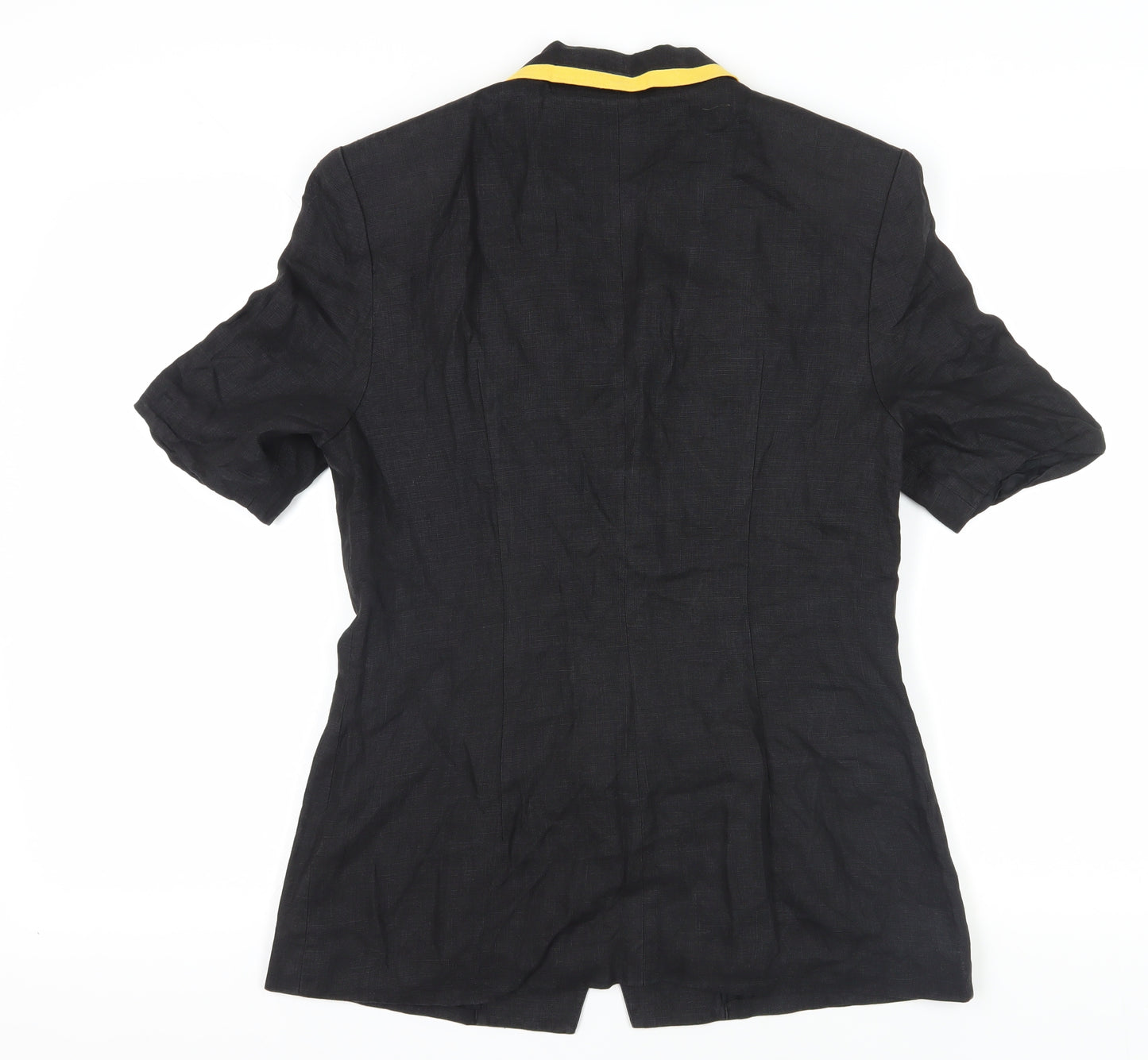Barry Sherrard Women's Black Blazer Size 14 Linen Vintage