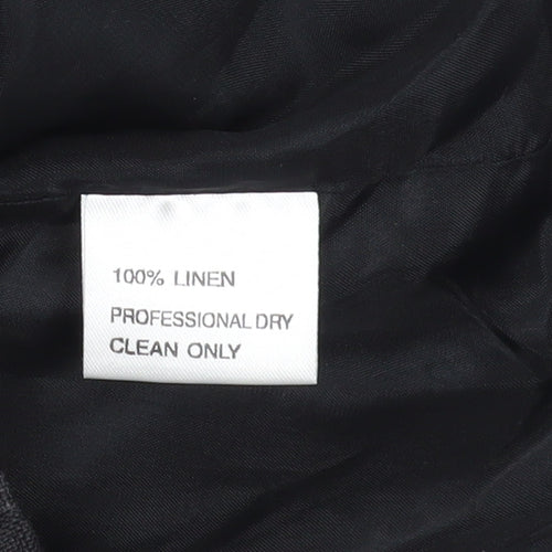 Barry Sherrard Women's Black Blazer Size 14 Linen Vintage