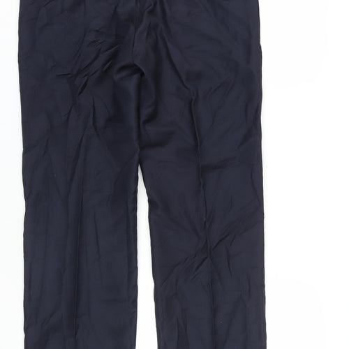 Gieves & Hawkes Men's Black Wool Dress Trousers 42R