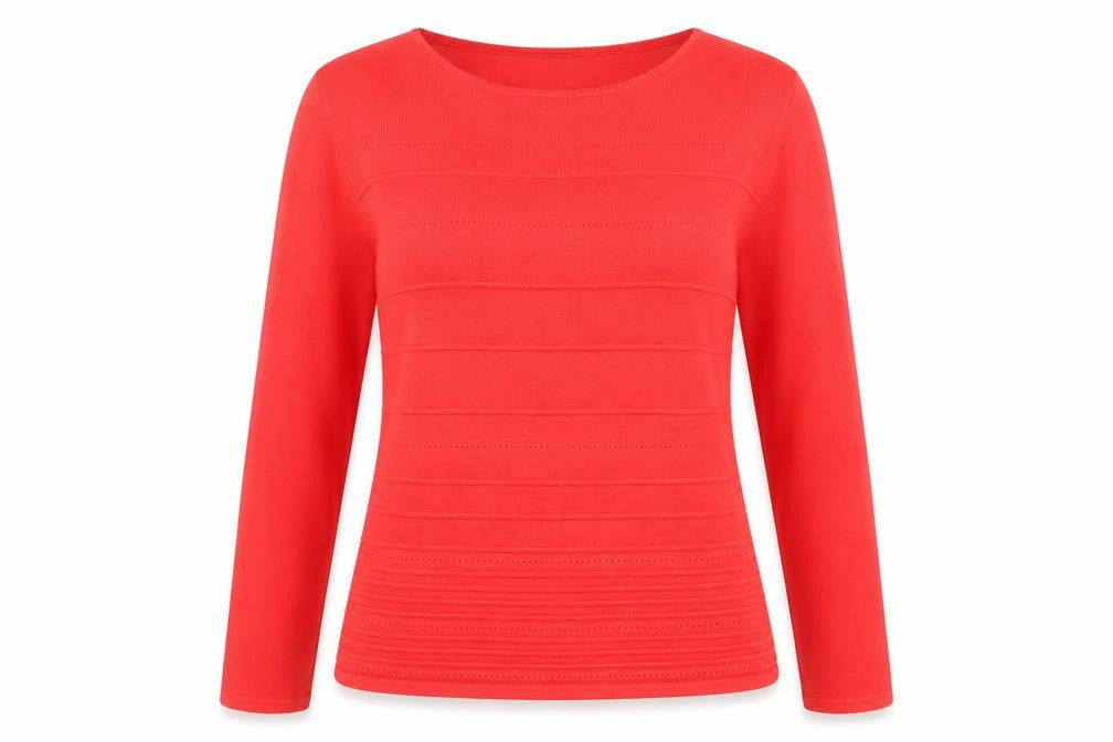 Dixie Women's Red Round Neck Pullover Jumper Size M