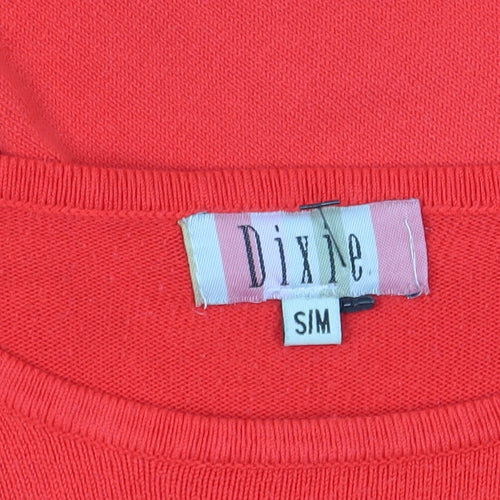 Dixie Women's Red Round Neck Pullover Jumper Size M