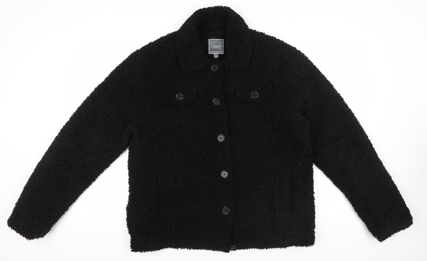 Urbancode London Women's Black Jacket L, Mid-Length Casual