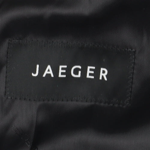 Jaeger Men's Brown Wool Blazer, Size 44 Regular Fit