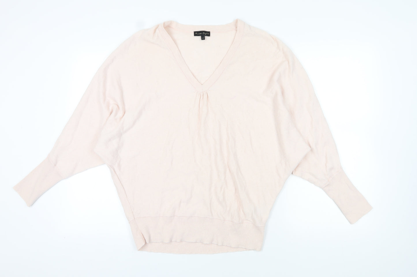 Phase Eight Women's Pink V-Neck Jumper, Size L, Casual Knit