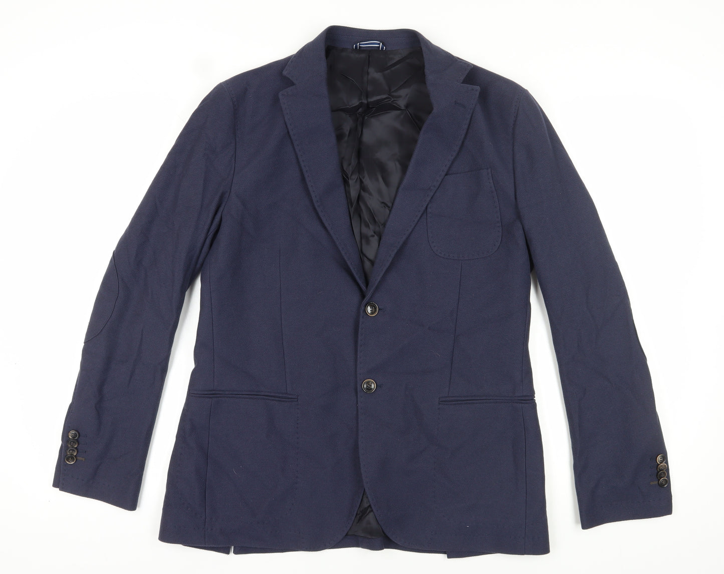 Massimo Dutti Men's Blue Blazer 42 Regular Fit