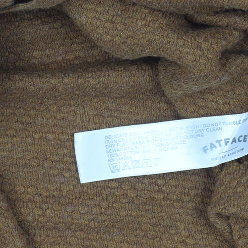 FatFace Women's Brown Size 12 Cotton Pullover Jumper