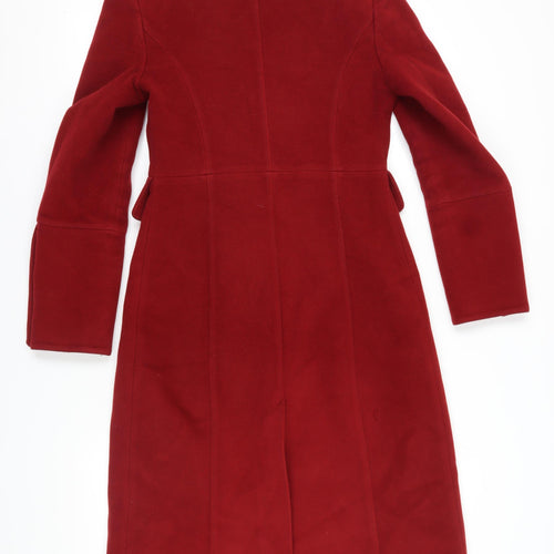 Press & Bastyan Red Wool Angora Women's Coat Size 10