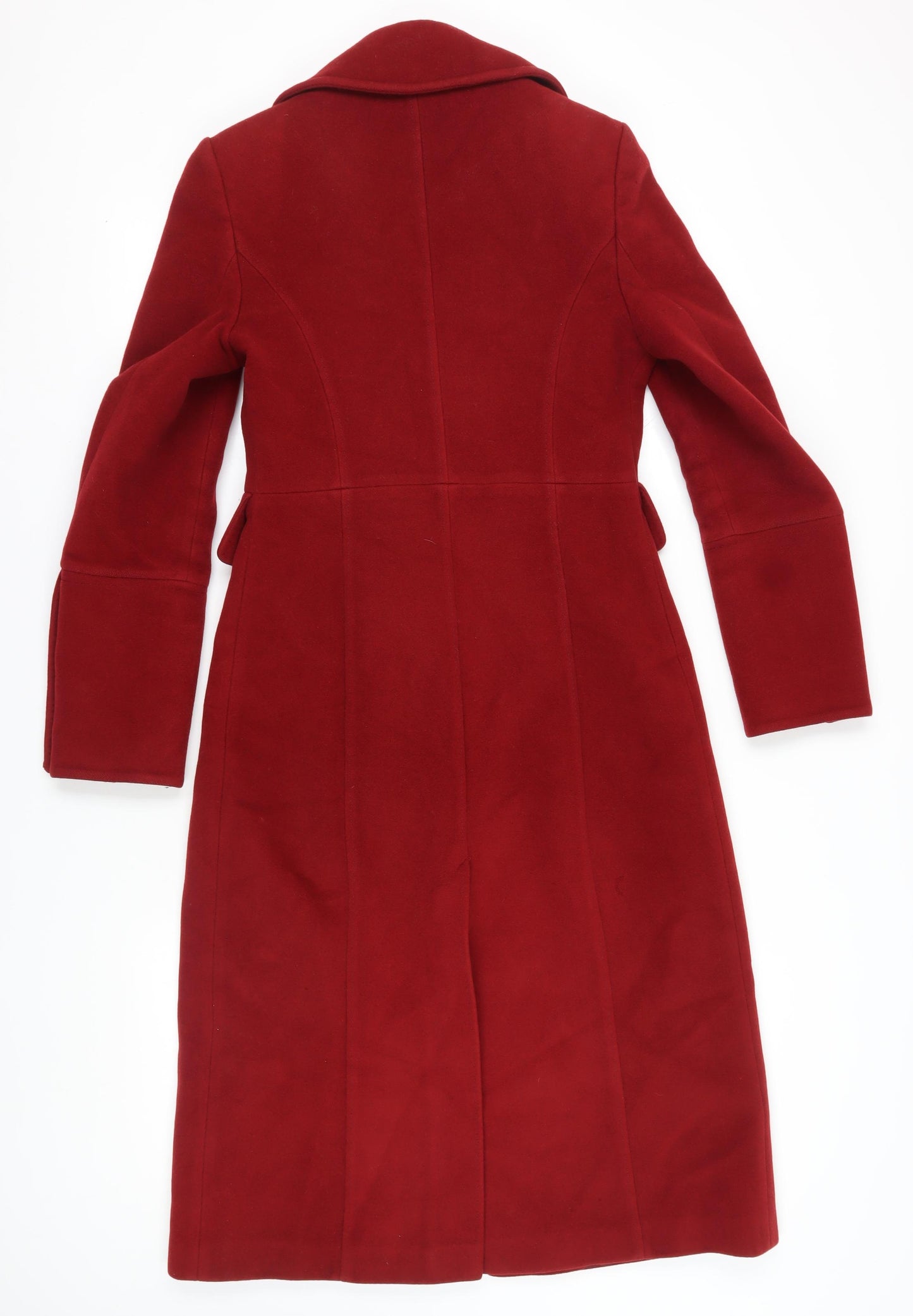 Press & Bastyan Red Wool Angora Women's Coat Size 10