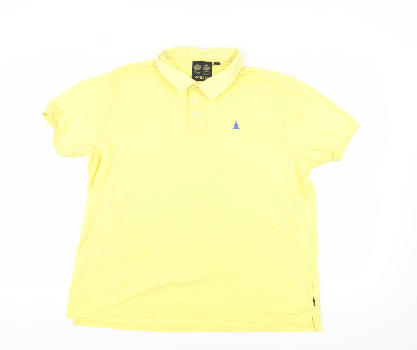 Musto Men's Yellow Polo Shirt XL - Casual Cotton Short Sleeve